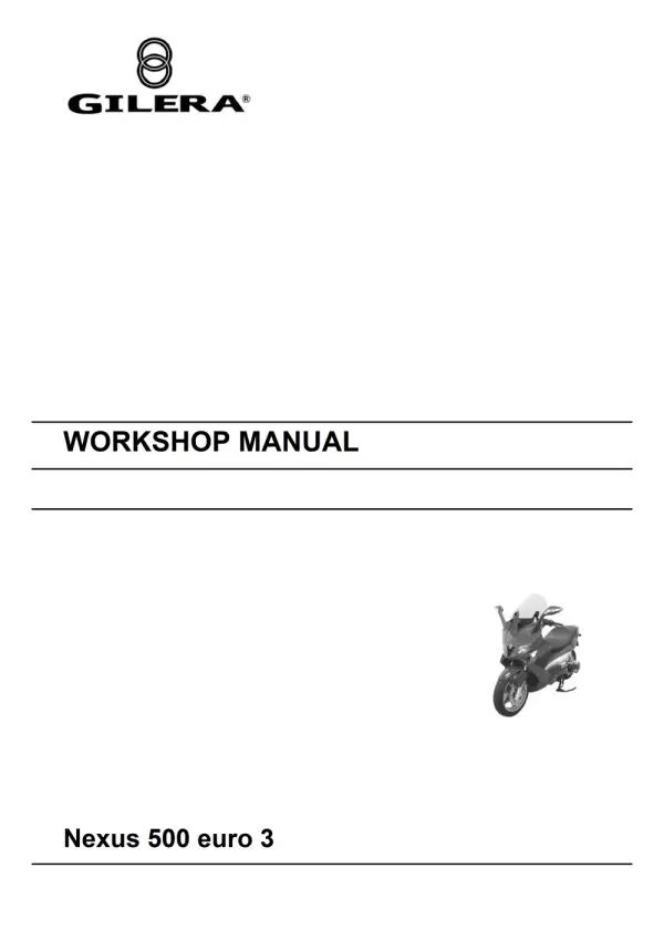 Manual De Serviços – Gilera – Nexus 500 euro 3 – 2005 – 2013
