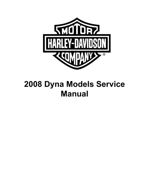 Manual De Serviços – Harley Davidson – Dyna Models – 2008