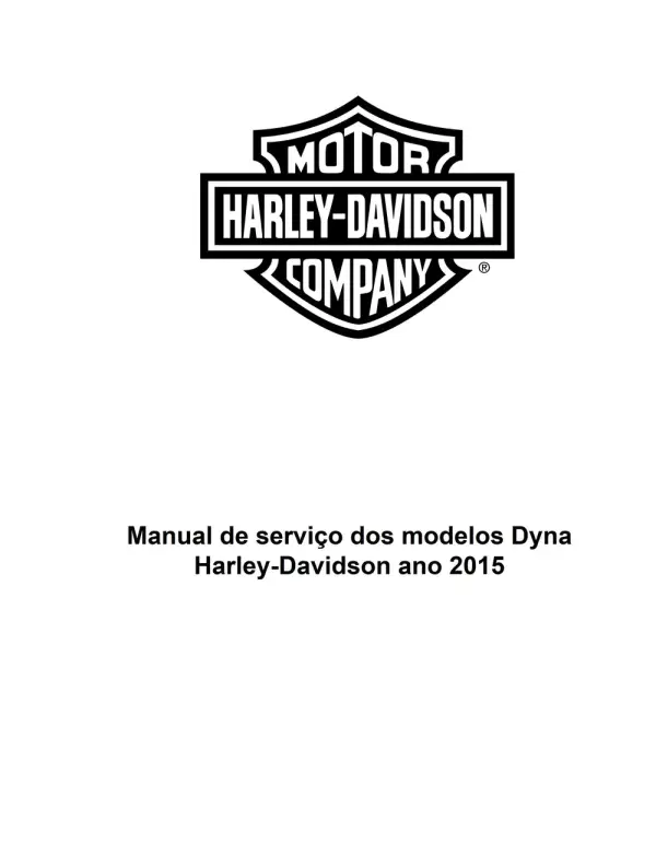 Manual De Serviços – Harley Davidson – Dyna Models – 2015