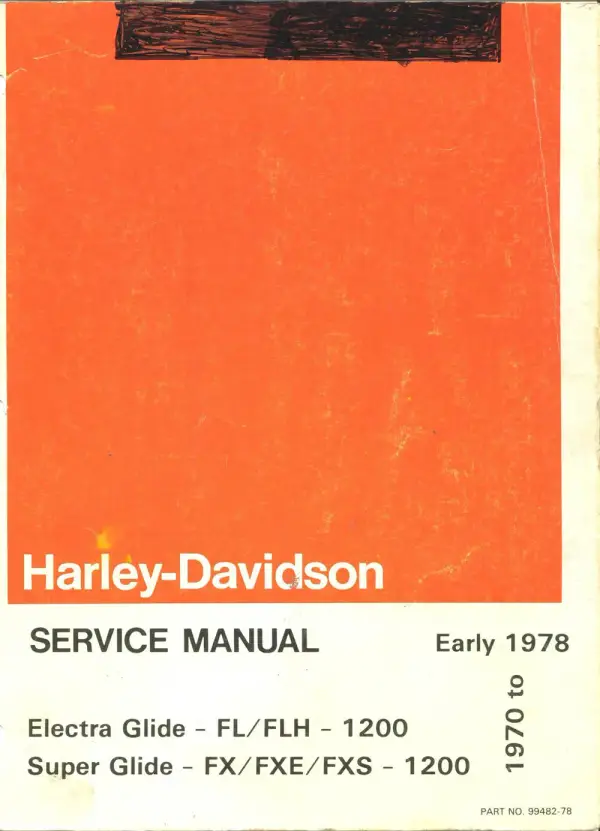 Manual De Serviços – Harley Davidson – Electra Glide 1200 – Super Glide 1200 – 1970 – 1978