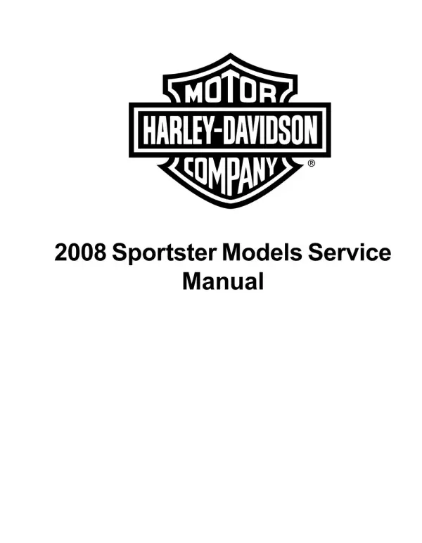 Manual De Serviços – Harley Davidson – Sportster Models – 2008