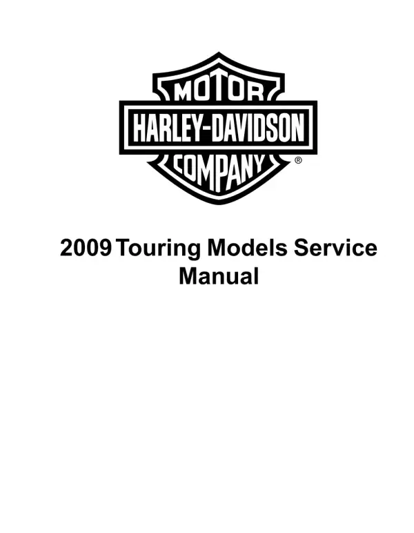 Manual De Serviços – Harley Davidson – Touring Models – 2009