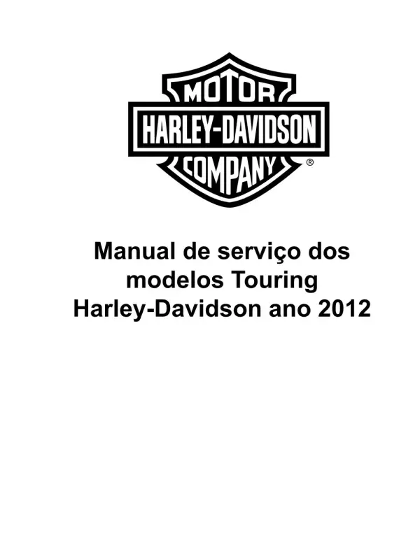 Manual De Serviços – Harley Davidson – Touring Models – 2012