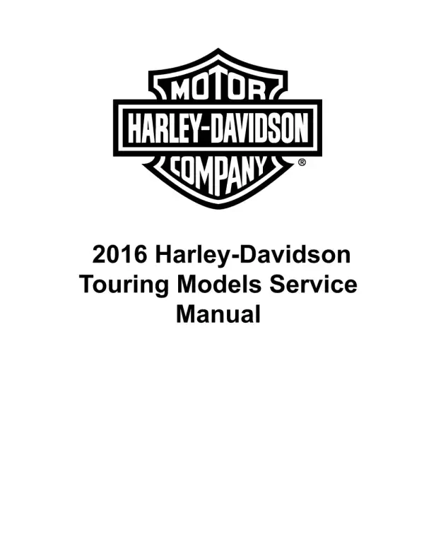Manual De Serviços – Harley Davidson – Touring Models – 2016