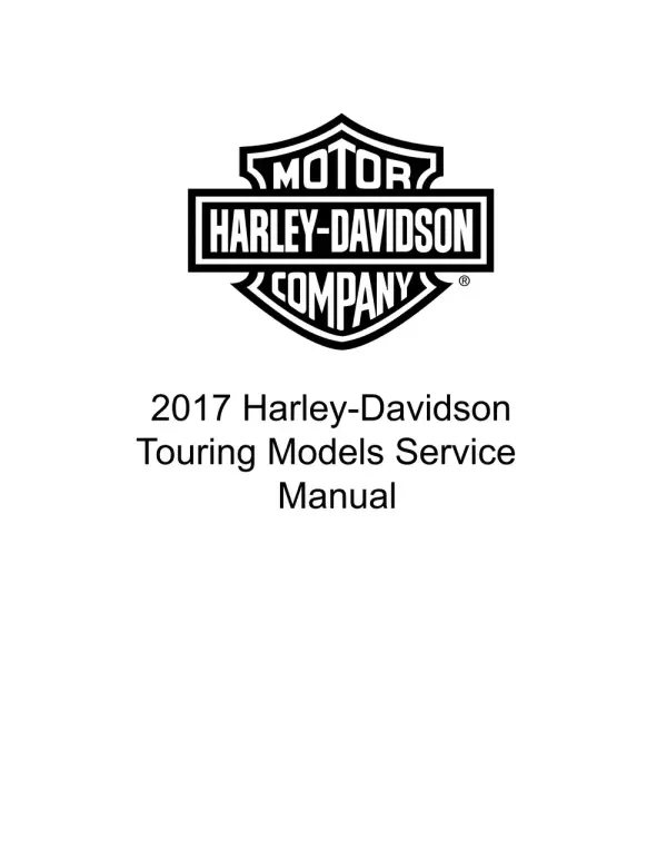 Manual De Serviços – Harley Davidson – Touring Models – 2017