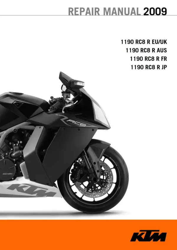 Manual De Serviços – Ktm – 1190 RC8 R – 2009