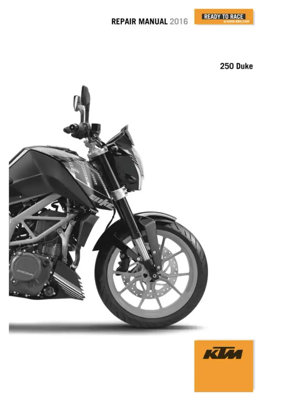 Manual De Serviços – Ktm – 250 DUKE – 2016