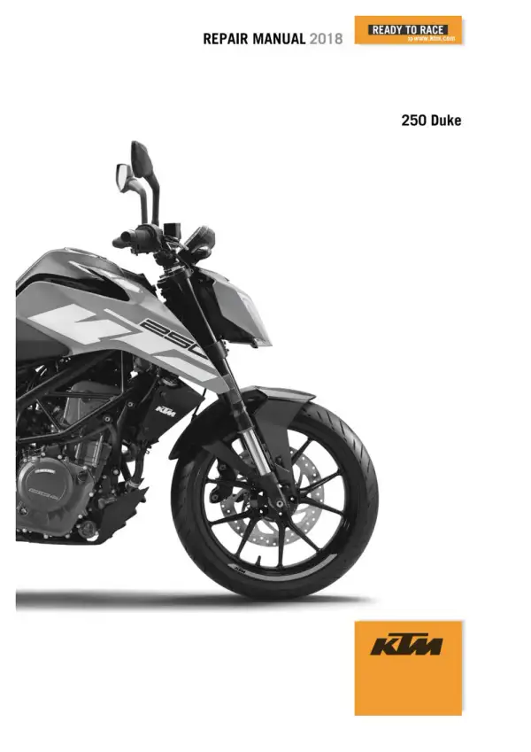 Manual De Serviços – Ktm – 250 DUKE – 2018