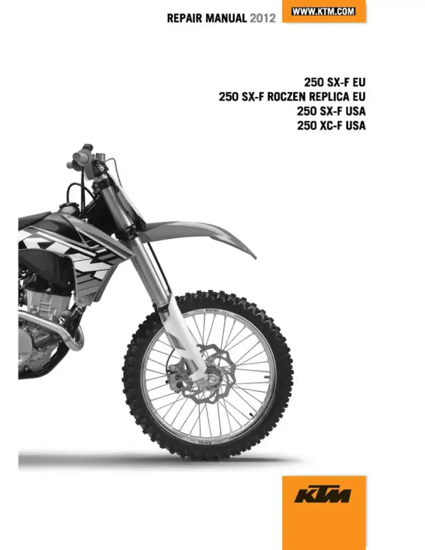Manual De Serviços – Ktm – 250 SX-F – XC-F – 2012