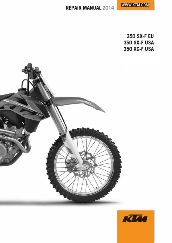 Manual De Serviços – Ktm – 350 SX-F – XC-F – 2014