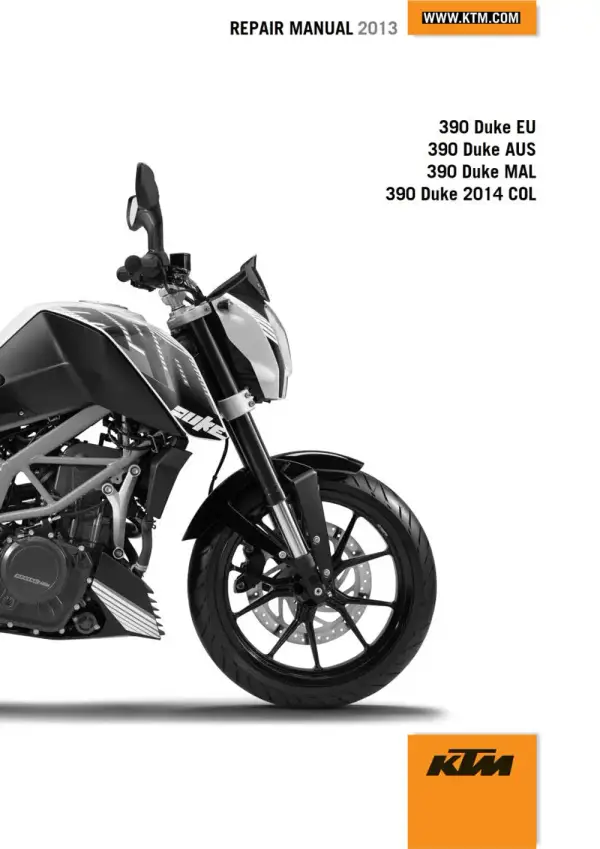 Manual De Serviços – Ktm – 390 Duke – 2013 – 2014