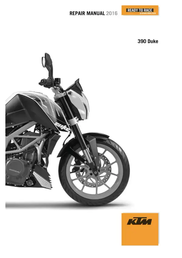 Manual De Serviços – Ktm – 390 Duke – 2016