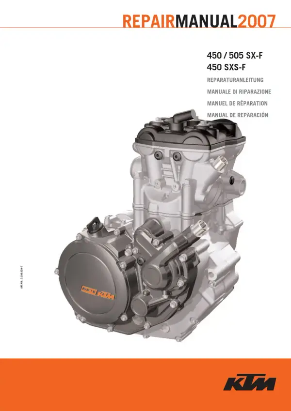 Manual De Serviços – Ktm – 450 – 505 SX-F – 450 SXS-F – 2007