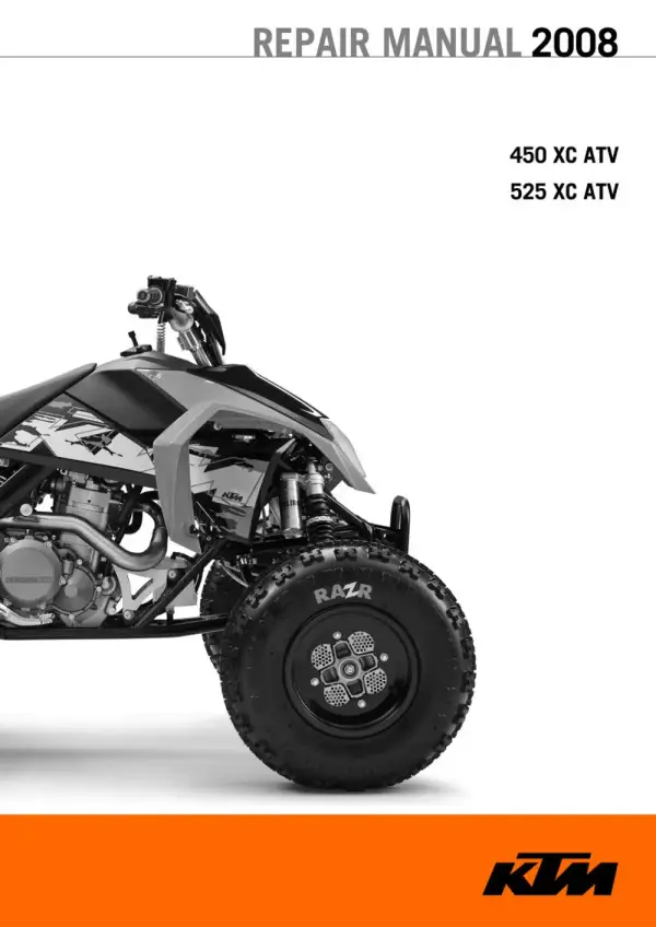 Manual De Serviços – Ktm – 450 XC ATV – 525 XC ATV – 2008